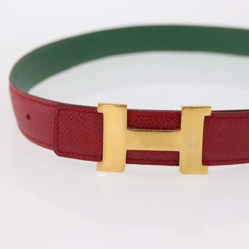 Hermès Constance Belt Red Leather Good condition - Box View