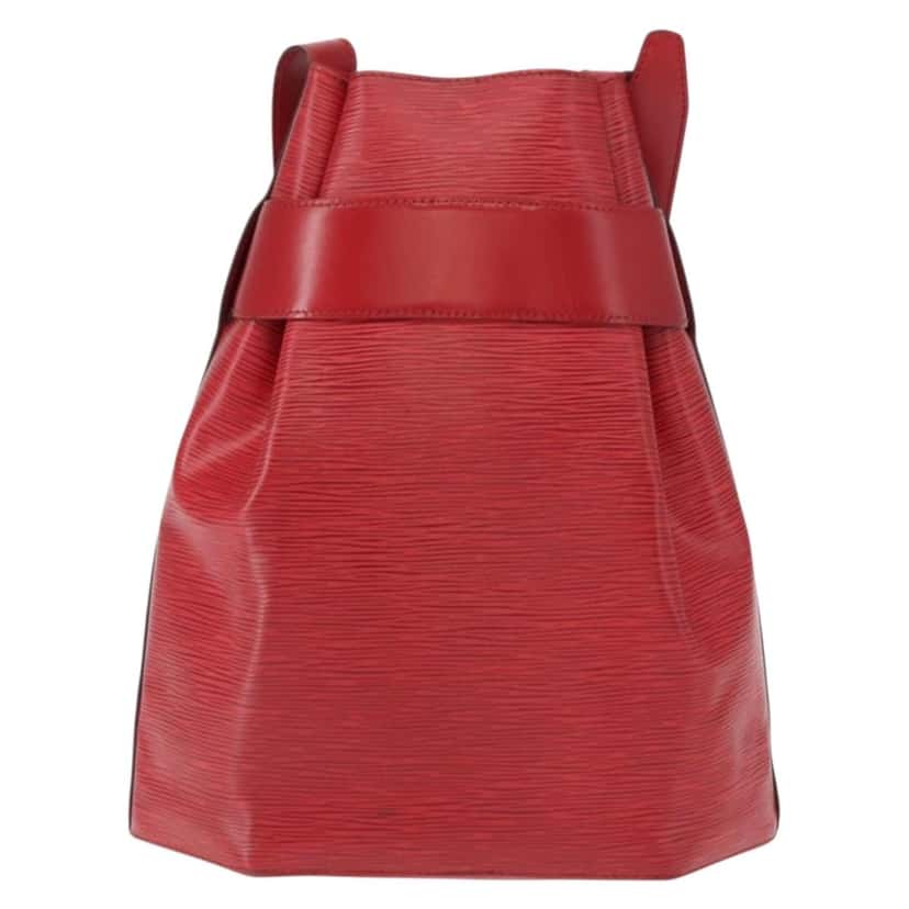 Louis Vuitton Vintage Sac d'Epaule Handbag Red Leather Good condition - Back View