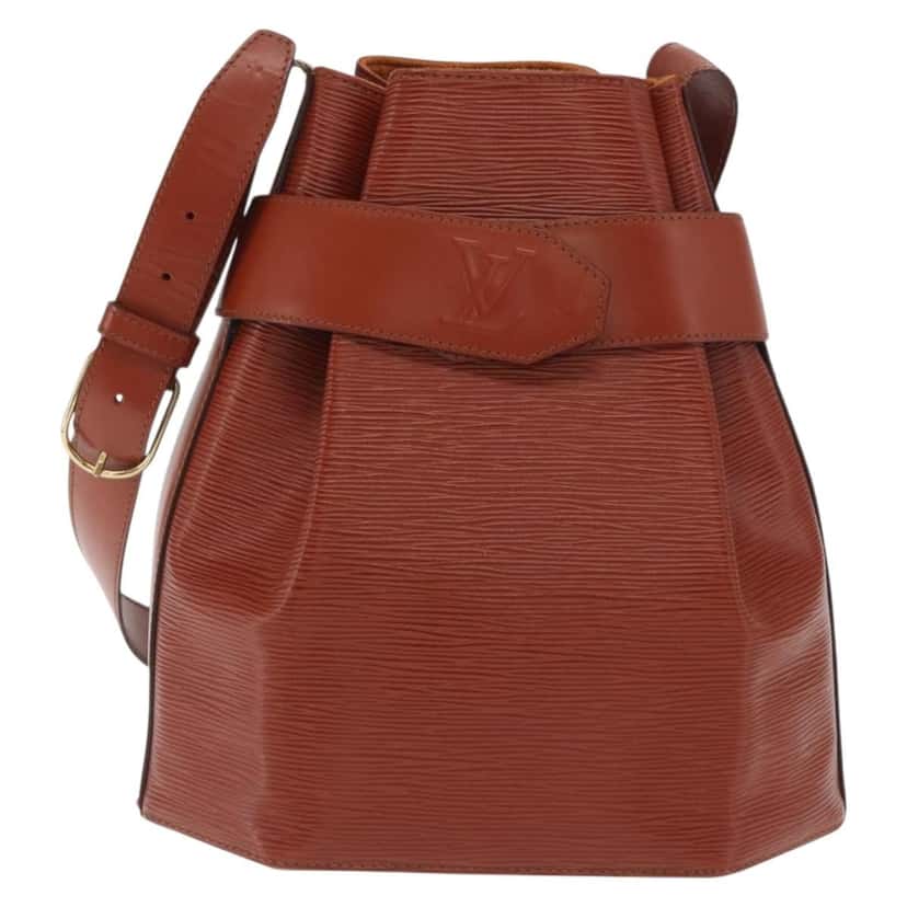 Louis Vuitton Vintage Sac d'Epaule Handbag Brown Leather Good condition - Front View