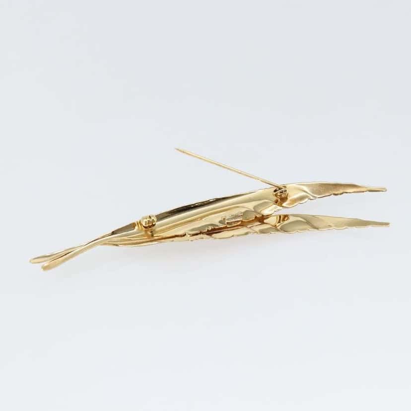 Christian Dior Vintage feather Gold Metal Good condition - Model View