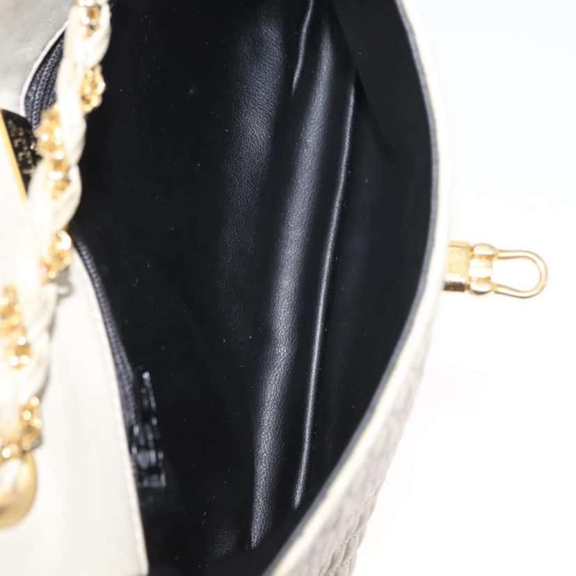 Bally Vintage Chain Shoulder Bag Beige Leather Fair condition - Box View