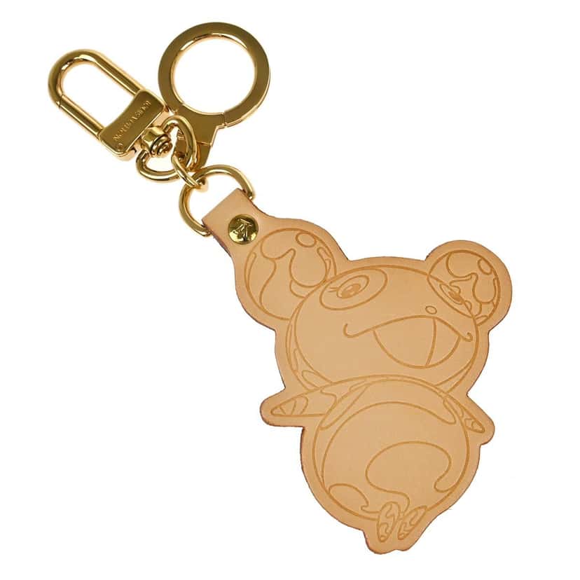 Louis Vuitton Murakami Panda Bag Charm and Keychain Beige Leather Good condition - Front View