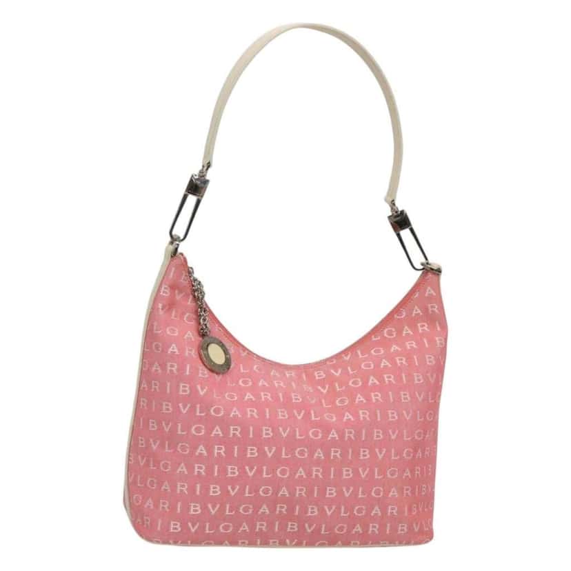 Bvlgari B.Zero1 Logomania Bag Pink Canvas Good condition - Front View