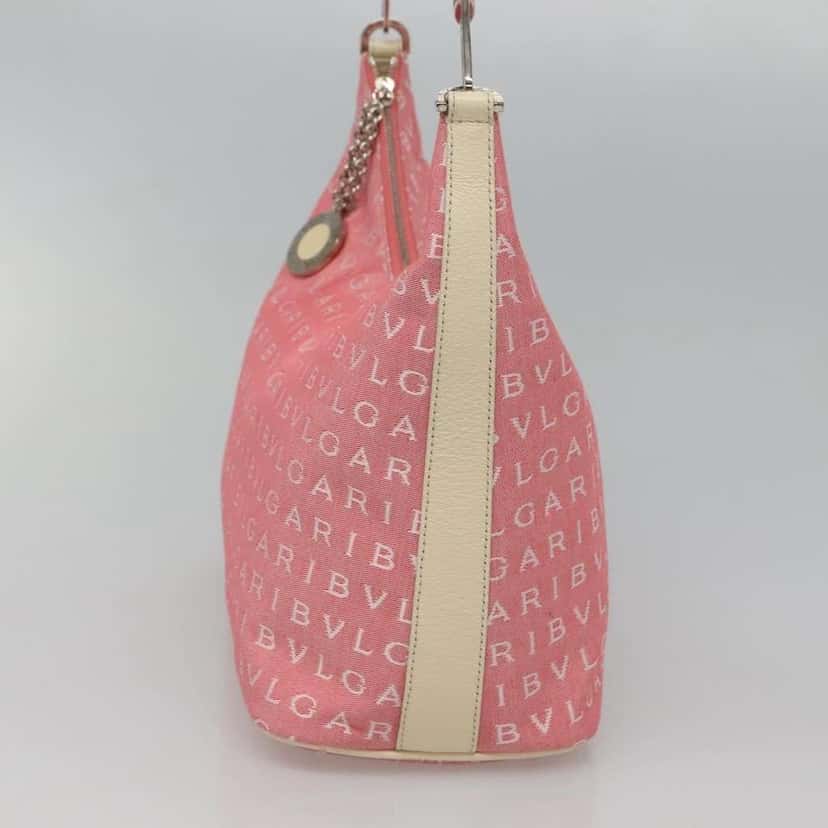 Bvlgari B.Zero1 Logomania Bag Pink Canvas Good condition - Model View