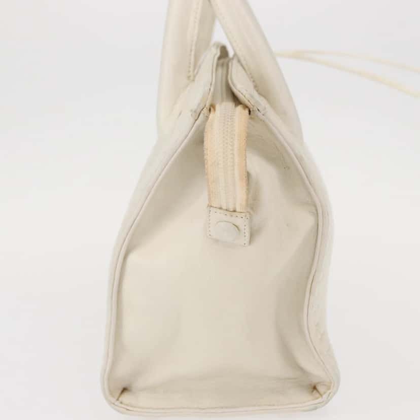 Bally Vintage Handbag White Leather Good condition - Inside View