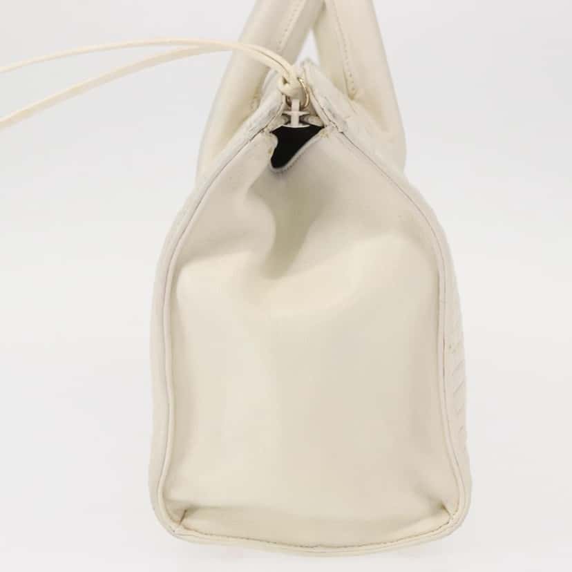Bally Vintage Handbag White Leather Good condition - Model View