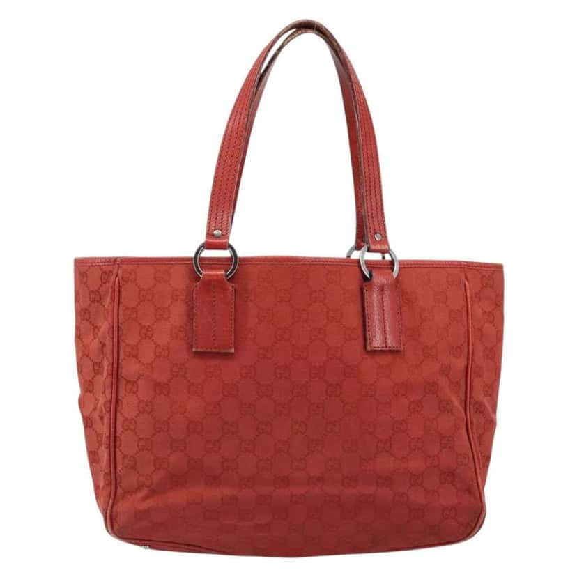 Gucci Vintage Open Tote Red Canvas Fair condition - Front View