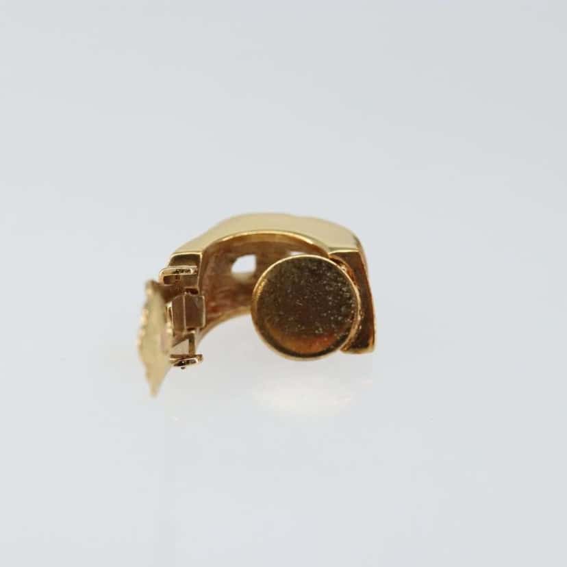 Christian Dior Vintage CD Clip-On Earrings Gold Metal Good condition - Box View