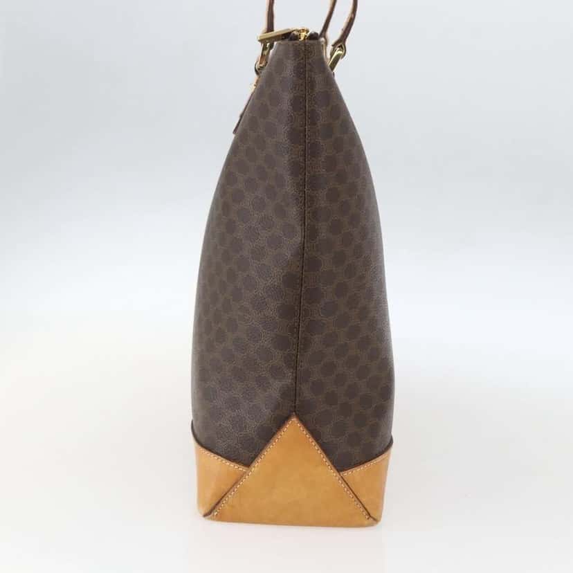 Celine Vintage Macadam Tote bag Brown Canvas Fair condition - Model View