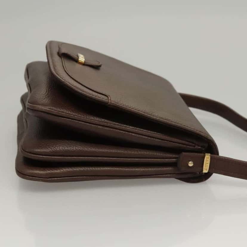 Bally Vintage Shoulder Bag Brown Leather Good condition - Inside View