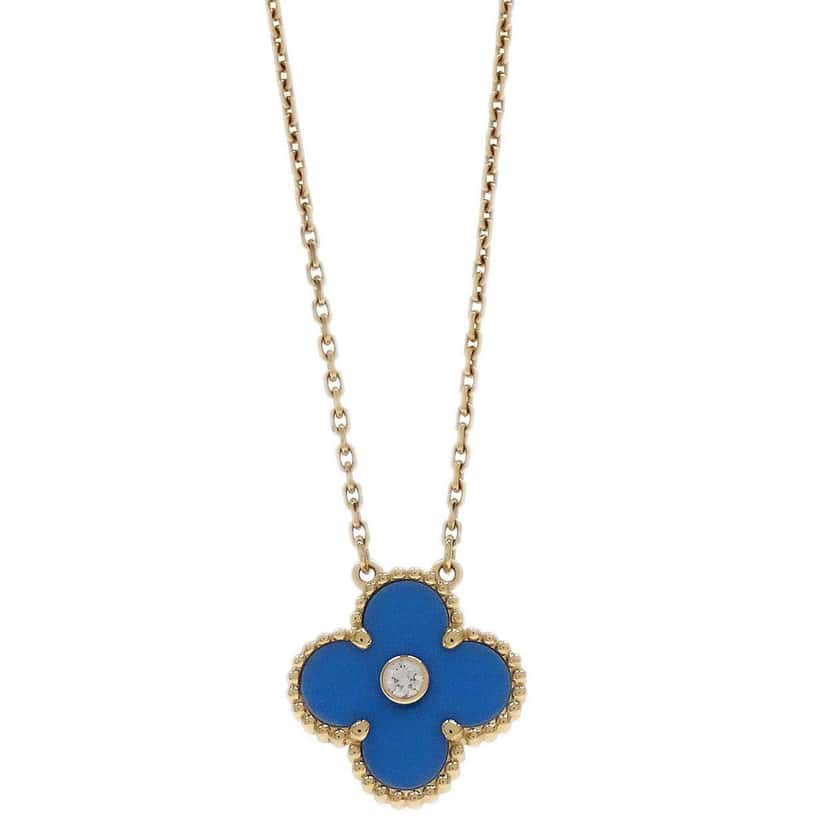 Van Cleef & Arpels Vintage Alhambra Pendant Necklace Gold Good condition - Back View