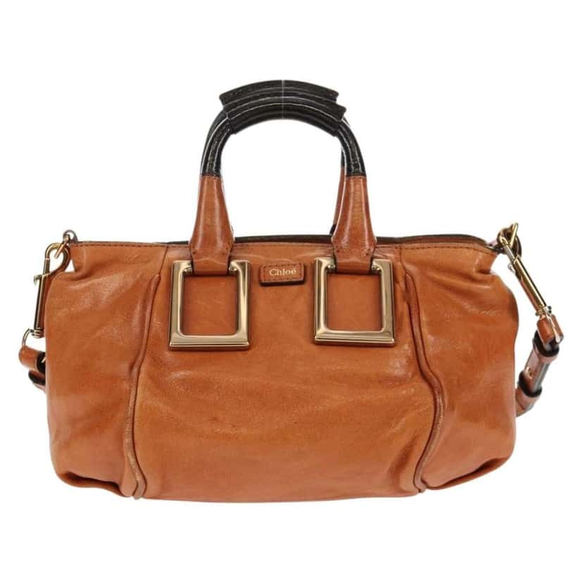 Chloe Ethel Top Handle Bag Brown Leather Fair condition - Front View