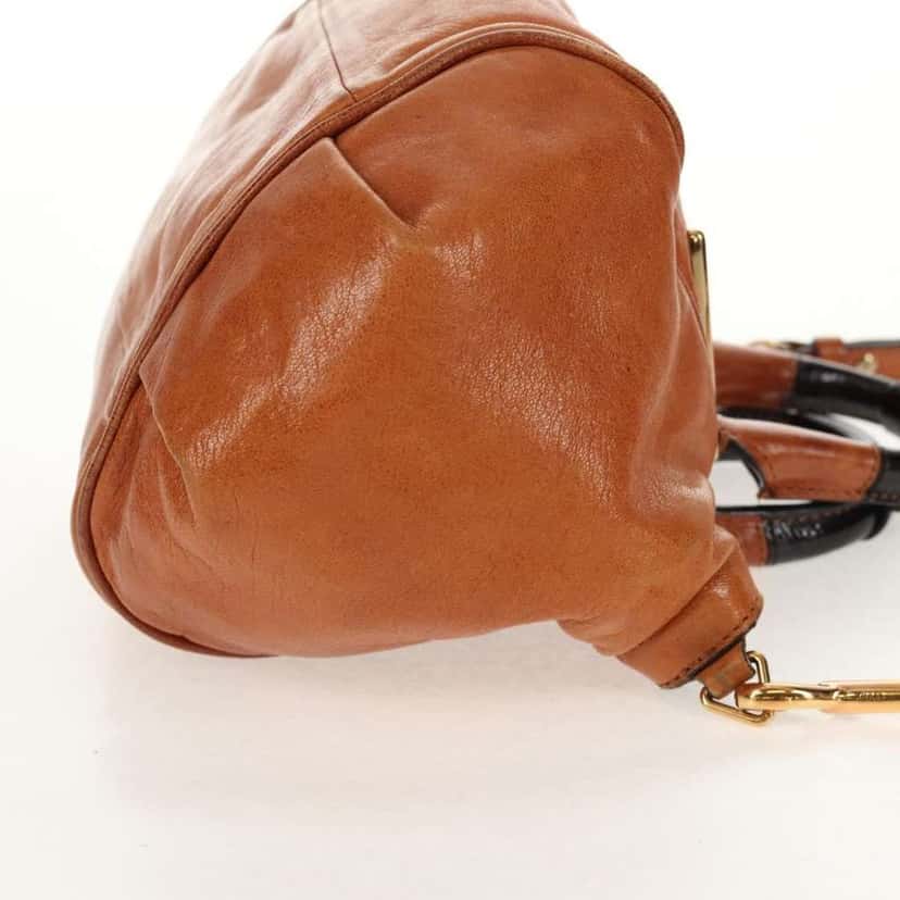 Chloe Ethel Top Handle Bag Brown Leather Fair condition - Model View