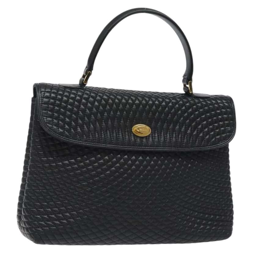 Bally Vintage Handbag Black Leather Good condition - Front View