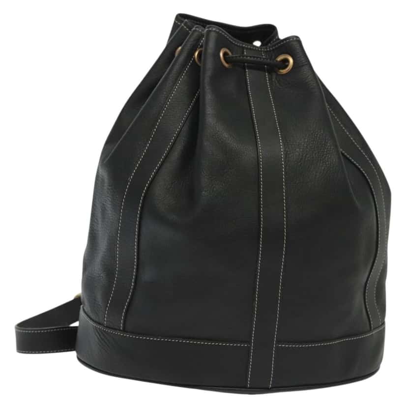 Bally Vintage Shoulder Bag Black Leather Good condition - Front View