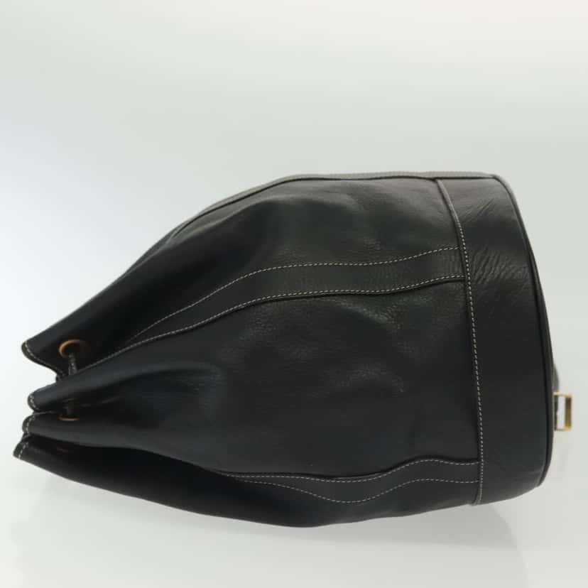 Bally Vintage Shoulder Bag Black Leather Good condition - Model View