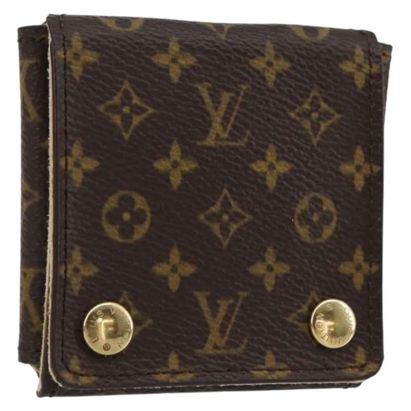 Louis Vuitton CASE JEWELRY BOX Brown Canvas Very good condition - Front View