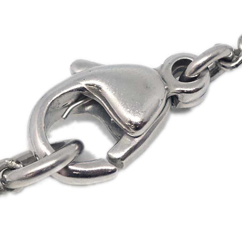 Chanel CC Logo Pendant Necklace Silver Good condition - Inside View