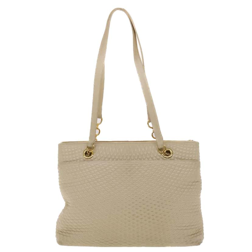 Bally Vintage Shoulder Bag Beige Leather Good condition - Back View