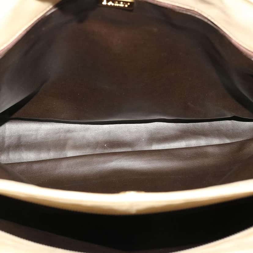 Bally Vintage Shoulder Bag Beige Leather Good condition - Box View