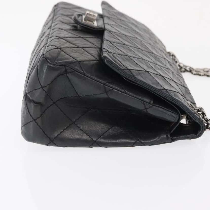 Chanel Reissue 2.55 Flap Bag Black Leather Good condition - Inside View