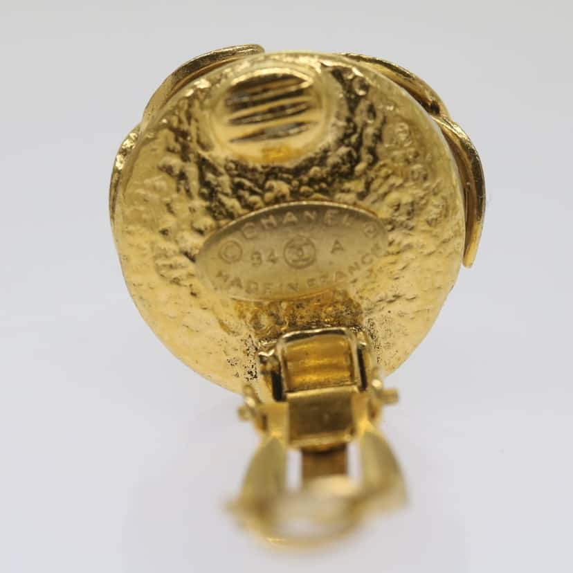 Chanel CC Clip On Earring Gold Metal Good condition - Inside View