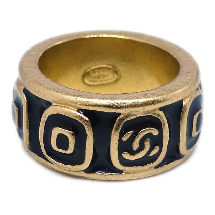Chanel Logo Ring Gold Good condition - Front View