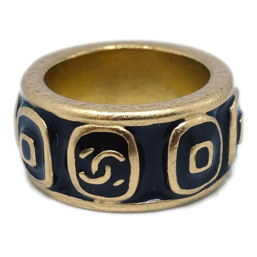 Chanel Logo Ring Gold Good condition - Back View