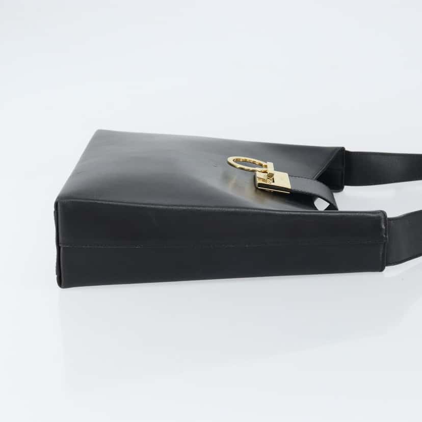 Salvatore Ferragamo Gancio Flap Hobo Black Leather Good condition - Inside View