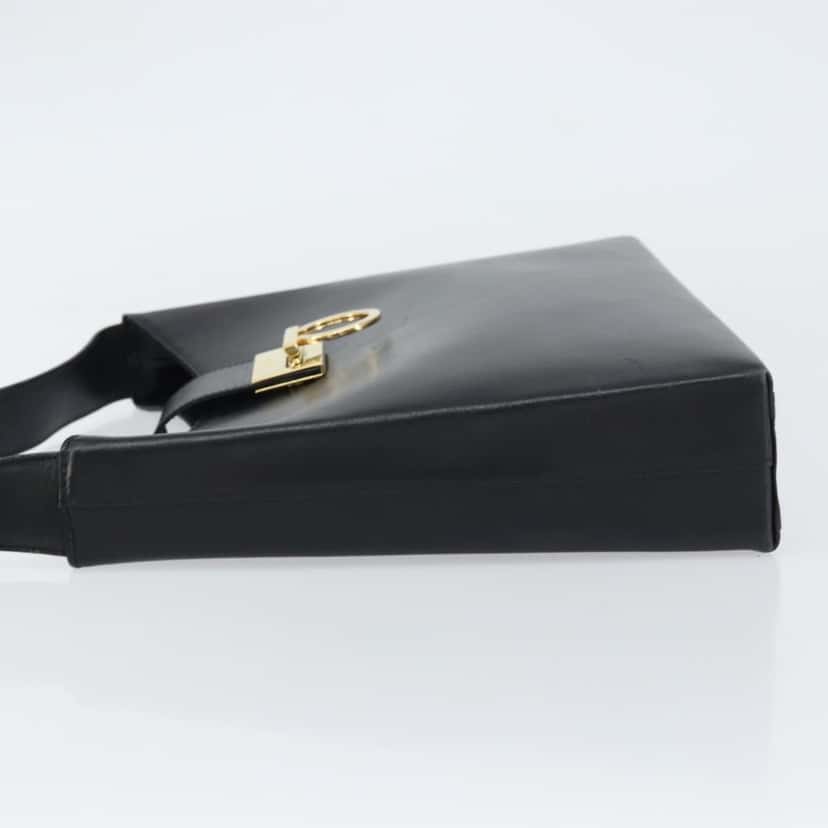 Salvatore Ferragamo Gancio Flap Hobo Black Leather Good condition - Model View