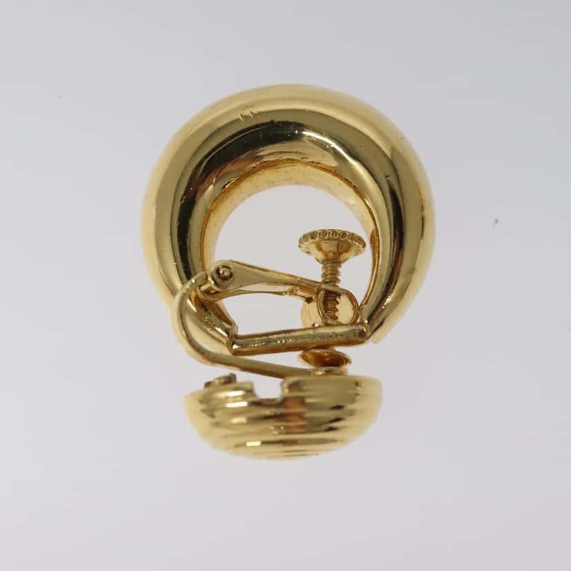 Saint Laurent Vintage earrings Gold Metal Good condition - Back View