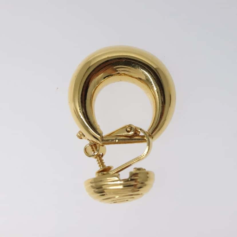 Saint Laurent Vintage earrings Gold Metal Good condition - Inside View