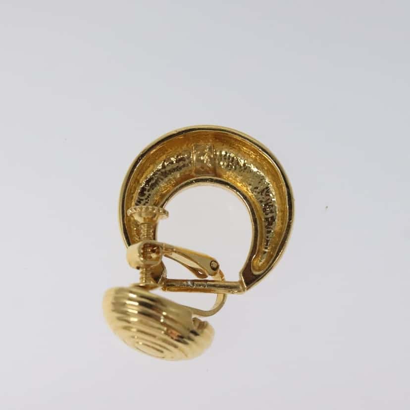 Saint Laurent Vintage earrings Gold Metal Good condition - Model View