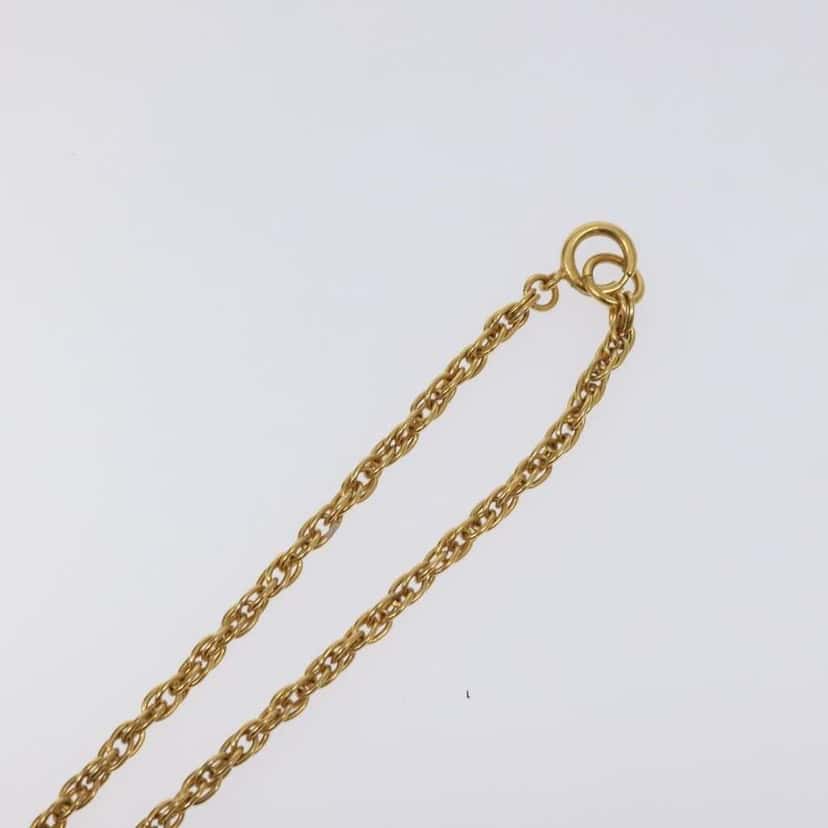 Chanel Flap Bag Pendant Necklace Gold Metal Good condition - Box View