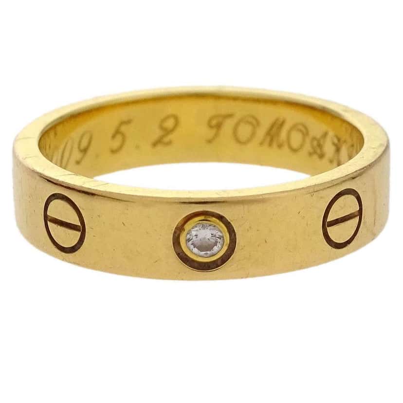 Cartier Love Wedding Band 1 Diamond Ring Gold Good condition - Front View