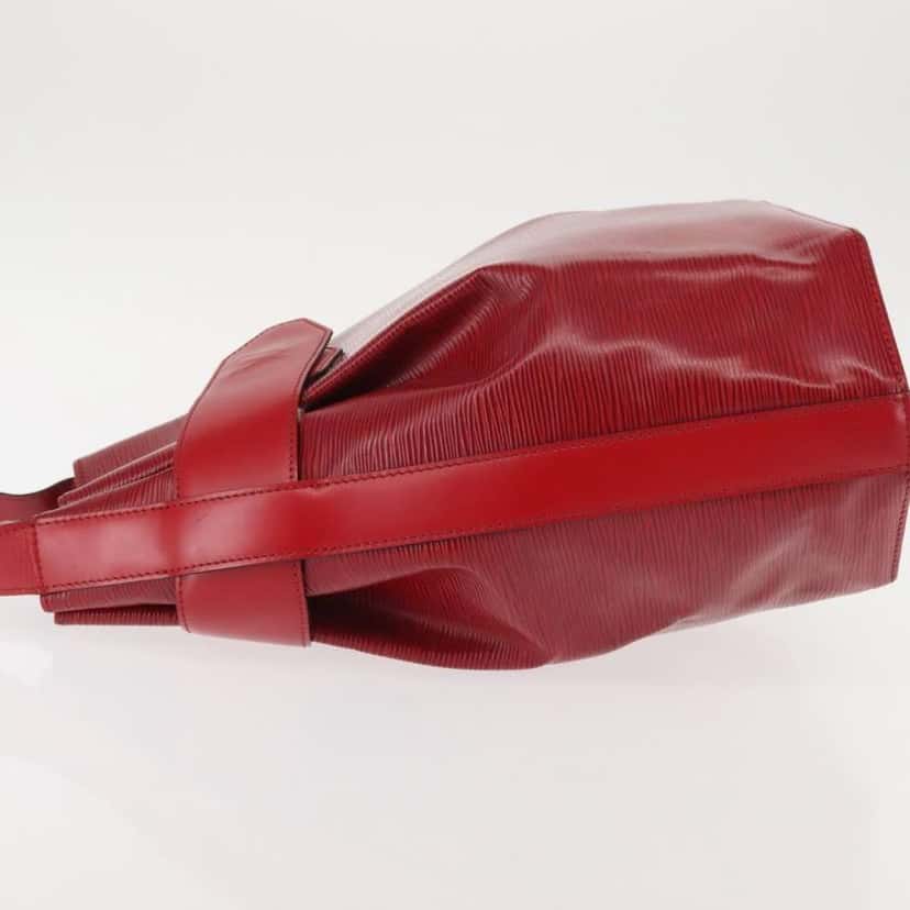 Louis Vuitton Vintage Sac d'Epaule Handbag Red Leather Good condition - Model View