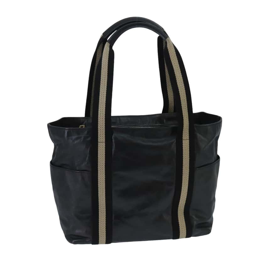 Bally Vintage Tote Bag Black Leather Good condition - Front View