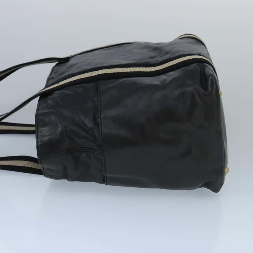Bally Vintage Tote Bag Black Leather Good condition - Model View