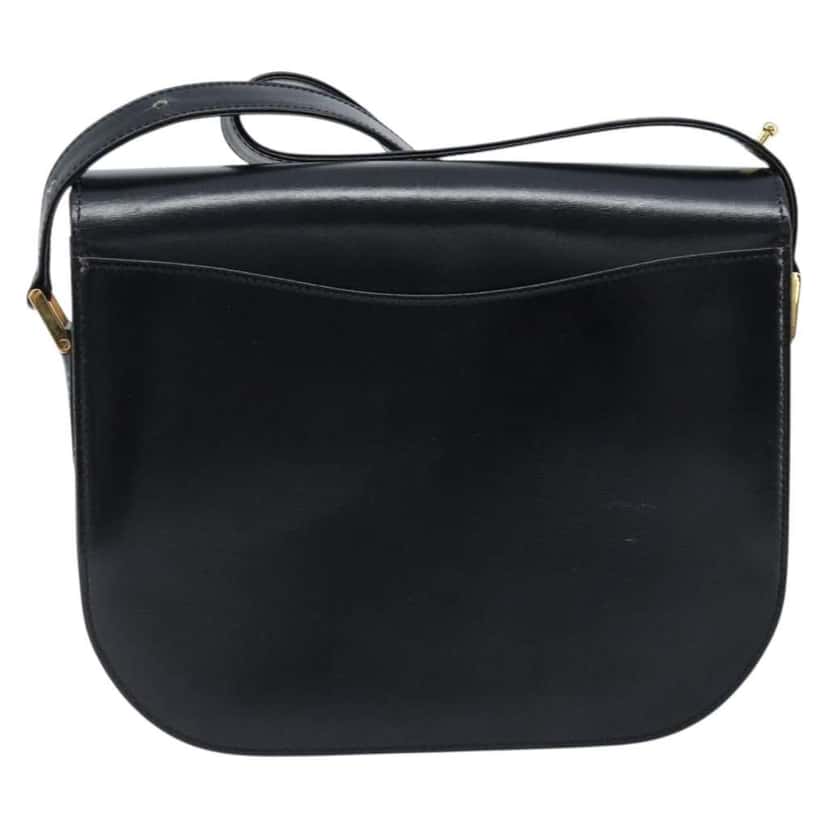 Bally Vintage Shoulder Bag Black Leather Good condition - Back View