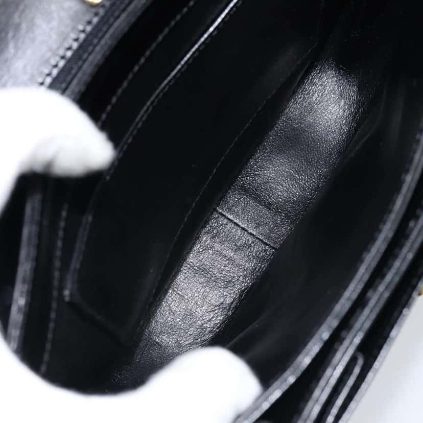 Bally Vintage Shoulder Bag Black Leather Good condition - Box View