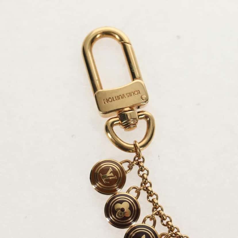 Louis Vuitton Pastilles Bag Charm and Key Holder Gold Metal Good condition - Box View