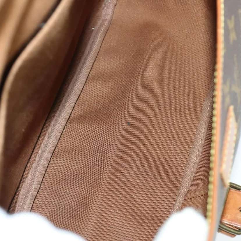 Louis Vuitton Saumur Handbag Brown Canvas Fair condition - Box View
