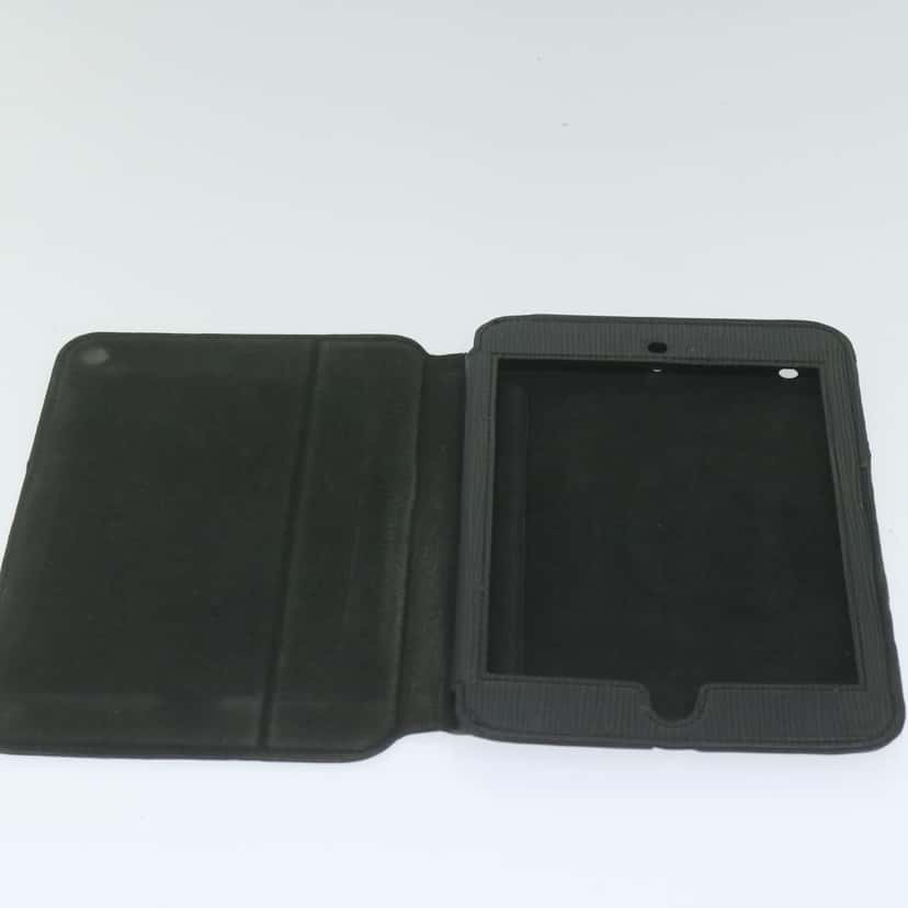 Louis Vuitton iPad Case Black Leather Good condition - Box View