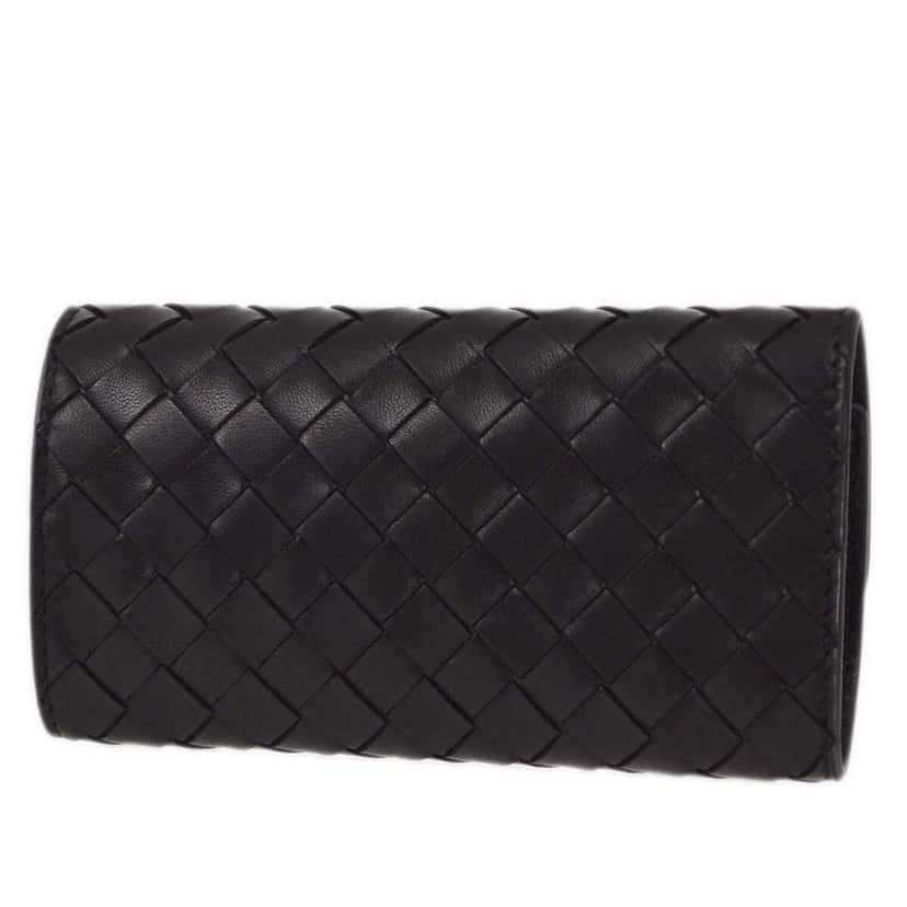 Bottega Veneta Knotted Keyring Black Leather Good condition - Back View