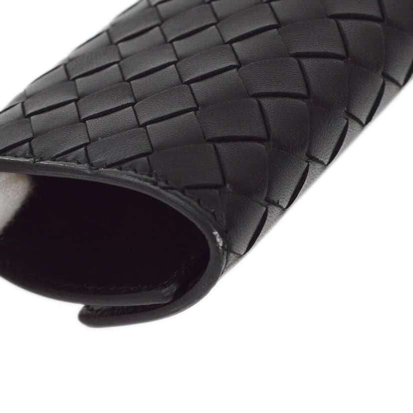 Bottega Veneta Knotted Keyring Black Leather Good condition - Box View