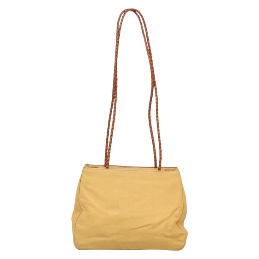 Versace Medusa Shoulder Bag Yellow Canvas Good condition - Back View