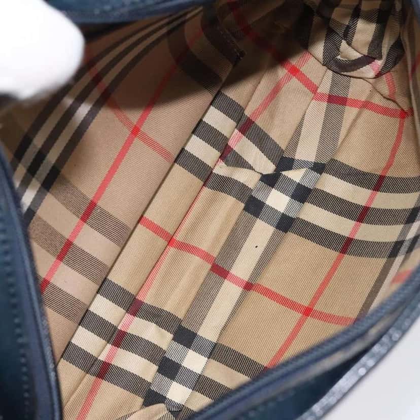 Burberry Vintage Shoulder Bag Navy Canvas Good condition - Box View