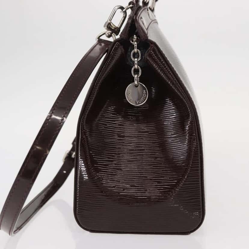 Louis Vuitton Brea Handbag Purple Leather Good condition - Inside View