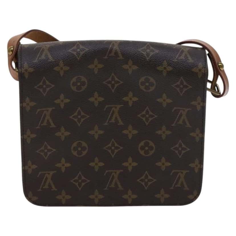 Louis Vuitton Cartouchiere Handbag Brown Canvas Fair condition - Back View