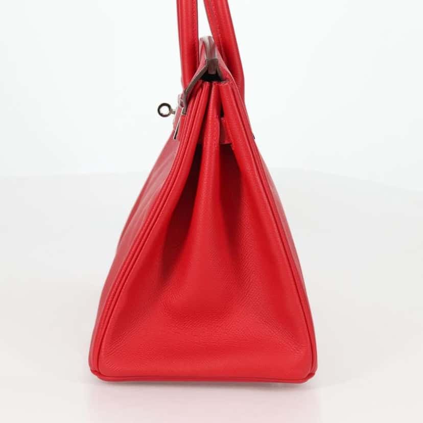 Hermès Birkin Handbag Red Leather Very good condition - Inside View